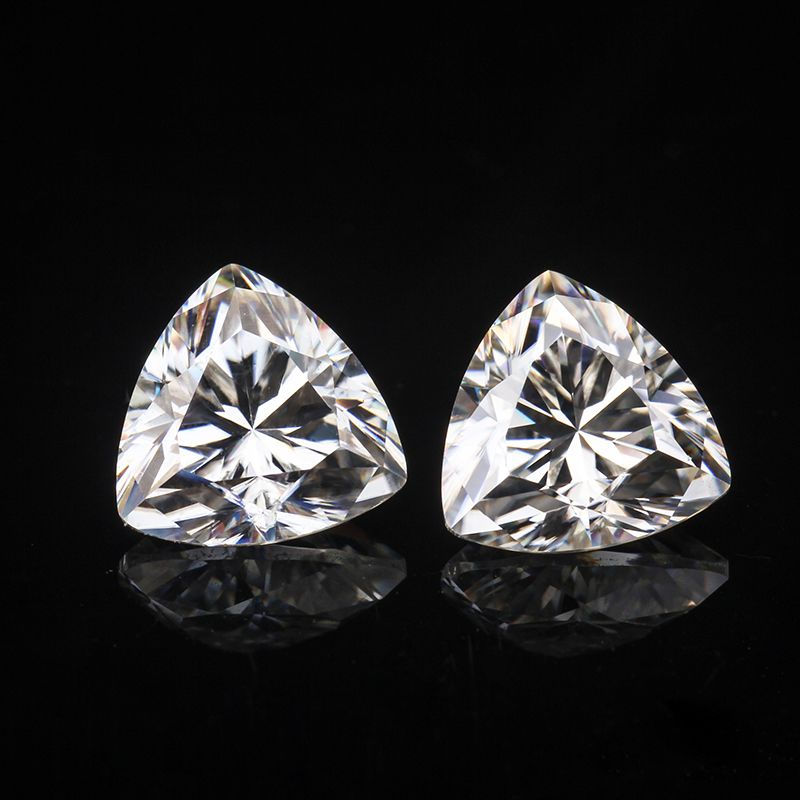 Trillion cut moissanite