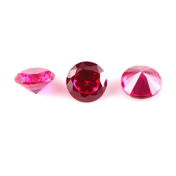 Round cut ruby stone