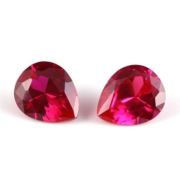 Pear cut ruby stone