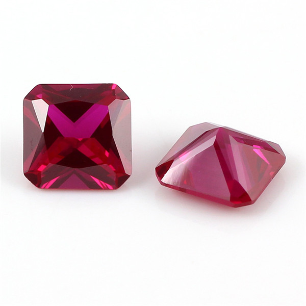 Square princess cut ruby stone